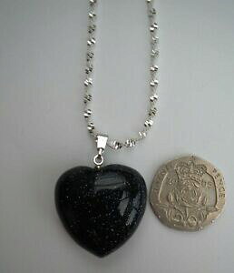 �y���������z�W���G���[�E�A�N�Z�T���[ �n�[�g�S�[���h�X�g�[���N���X�^���W�F���y���_���g�V���o�[�X�^�[�����O�l�b�N���Xgrande cuore goldstone cristallo gemma ciondolo 925 argento sterling collana