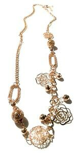 yzWG[EANZT[ fB[XS[h[Yt[p[`F[T[NlbNXt@bVWG[ladies oro rose fiore perlina catena collana a cerchio fashion bigiotter