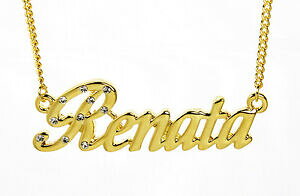 yzWG[EANZT[ i[^EFfBOl[`F[`Xg}XS[hbLlbNX18k oro placcato collana con nome renatawedding nome catena chirstmas regali