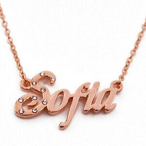 yzWG[EANZT[ \tBAlbNX[YS[hv[gNX}Xv[gcollana con nome sofia 18ct rose gold platedalta qualita regali di natale