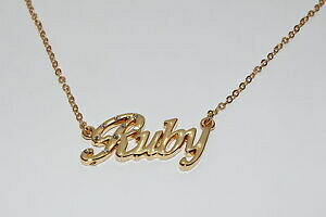 �y���������z�W���G���[�E�A�N�Z�T���[ ���r�[�l�b�N���X�J�X�^�����C�hruby 18ct doratura collana con nomecustom made compleanno anniversario