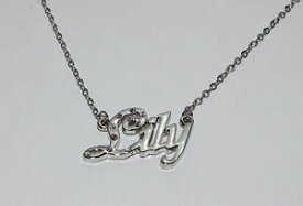 【送料無料】ジュエリー・アクセサリー ホワイトゴールドメッキネックレスクリスマスプレゼントlily 18ct bianco oro placcatura collana con nomenatale compleanno regali