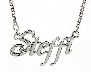 yzWG[EANZT[ zCgS[hbLlbNXXetBGQ[WgEFfBOuChCh18k bianco oro placcato collana con nome steffifidanzamento matrimonio damigel