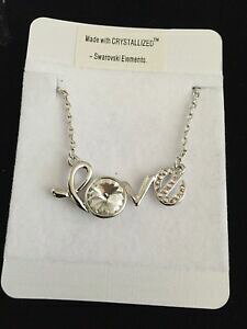 yzWG[EANZT[ P[XXtXL[y_glbNXcollana con ciondolo love con elementi swarovski nuovo con astuccio regalo