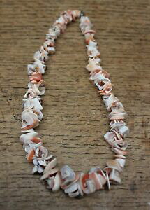 yzWG[EANZT[ TSeNX`IWVFlbNXcorallo naturale trama grossa arancio shell collana