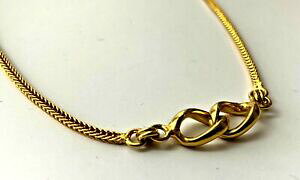 �y���������z�W���G���[�E�A�N�Z�T���[ �R���A�[���B���e�[�W�h���A�k�A���g�����V�F�G�^�b�g�m�C�tcollier vintage dore anneaux entrelaces etat neuf 41cm