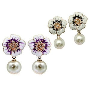 yzWG[EANZT[ NX^XtXL[WRt[COorecchini donna con cristallo swarovski zircone fiore or181