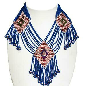 yzWG[EANZT[ UCNfKXr[YlbNXscegli blu o marrone, 18 fatto a mano mosaico modello perline di vetro collana