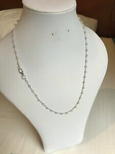 yzWG[EANZT[ zCggvEVo[bL`F[lbNXtopazio bianco 195 ottone placcato argento collana catena gemstone