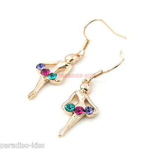 yzWG[EANZT[ COE[}NX^XtXL[}`J[_T[orecchini donna cristallo swarovski elements ballerina multicolore or37