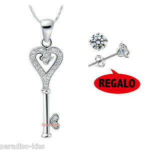 yzWG[EANZT[ lbNXCOE[}L[zCgCXg[collanaorecchini donna chiave strass bianchi a183