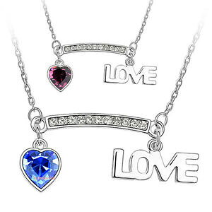yzWG[EANZT[ XtXL[NX^lbNXn[gy_gcollana da donna cristallo swarovski elements ciondolo cuore love a115 vari