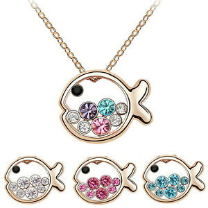 yzWG[EANZT[ NX^XtXL[WRtBbVlbNXcollana donna con cristallo swarovski zircone pesce a151