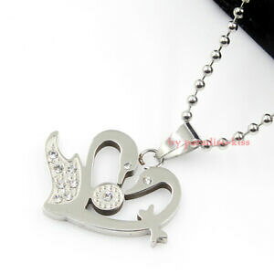 �y���������z�W���G���[�E�A�N�Z�T���[ �n�[�g�l�b�N���Xcollana da donna in acciaio cuore e cigno c158