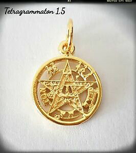 yzWG[EANZT[ egO}gVo[v^`phS[hy^OEBbJy_gtetragrammaton silver plata chapado oro pentagram pagan 1,5cm wiccan pendant