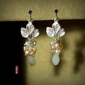 yzWG[EANZT[ u[NhINbvp[hJ`[[YobNIWiJh[boucles doreilles clips perle de culture rose baroque original cadeau tz1 bb