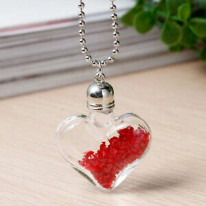 yzWG[EANZT[ n[gKX`F[CXg[catena bellissima con bottiglia di vetro in forma cuore * rosso * strass * regalo *