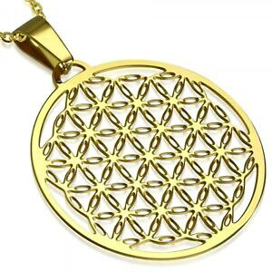 yzWG[EANZT[ T[N`[XeXy_gJ[S[hfiore in filigrana cerchio charm ciondoli in acciaio inoxcolore oro