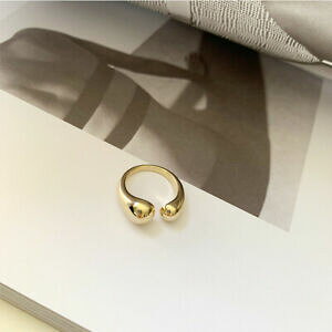 yzWG[EANZT[ oOIF[O[uhDO[eVvvPbague ouvert reglable deux goutte simple plaque or 14k dd18