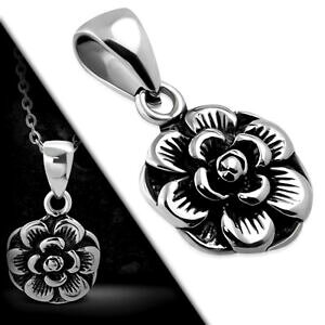 yzWG[EANZT[ t[YoCJ[g[[AeB[NVo[XeXX`[lbNXfiori biker rimorchio argento antico amp; collana in acciaio inox