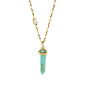 yzWG[EANZT[ RA[h~O^[RCYJGXj[NVvtBIWicollier dore mi long turquoise colonne ethnique simple fin original ddz2