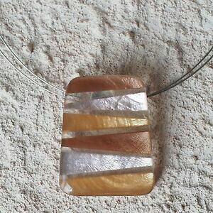 【送料無料】ジュエリー・アクセサリー ステンレススチールコリアーカピズブラウンベージュピンクシェルネックレスnuovo 40cm5, 5cm collier in acciaio inox con capiz conchiglie marronebeigerosa collana