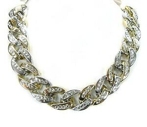 �y���������z�W���G���[�E�A�N�Z�T���[ �X�e�[�g�����g�R���A�[�c�[�g�����C���X�g�[���N���X�^�����C�g�l�b�N���Xnuovo fino a 90cm statement collier bicolore strass cristallo chiaro collana