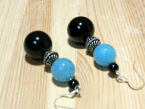 yzWG[EANZT[ AK^AjNXCOorecchini in agata e onice chiusura a monachella