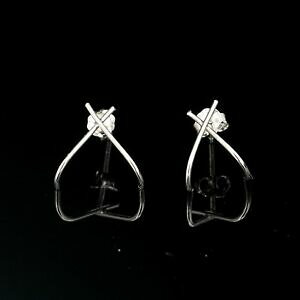 �y���������z�W���G���[�E�A�N�Z�T���[ �u�[�N���h�I�����N�v�[�X�A���W�����}�b�V�t�N�����V�F�C�v�V���v��boucles doreilles clous puces argent massif 925 croix x forme simple cy3