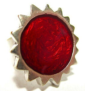 �y���������z�W���G���[�E�A�N�Z�T���[ �\�[�z�[R�����O�V���o�[���W�����b�h���W�����g�����b�h���W���\�[�z�[soho R anello sole argento resina rosso resina retro red resina soho