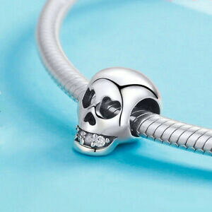 yzWG[EANZT[ VK[XJnEB[XPg}bVu[bpVo[r[Yzucchero skullhalloweenskeleton massiccio 925 argento europeo perlina