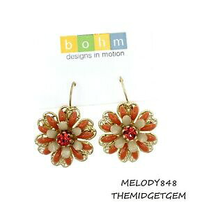 yzWG[EANZT[ {[hC[t[Be[WnMOCOS[hXtXL[IWxbohm smalto doily fiore orecchini pendenti vintage oro swarovski a