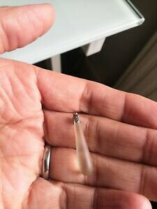 【送料無料】ジュエリー・アクセサリー アンティークヴィンテージサタンガラスドロップペンダントシルバートーンベールペンダントテストantico o vintage goccia di vetro satinato ciondolo o ciondolo silv