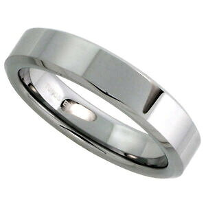 �y���������z�W���G���[�E�A�N�Z�T���[ �^���O�X�e���v���[�g�T�������O5mm per lui amp; lei tungsteno piatto fede nuziale pollice anello,lucido finitura