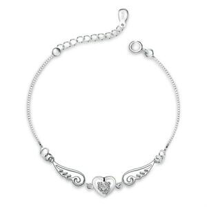 yzWG[EANZT[ n[gAg}bVuVo[X^[OuXbg{bNX`F[GNXeValato cuore massiccio 925 argento sterling bracciale box catenina prolunga 