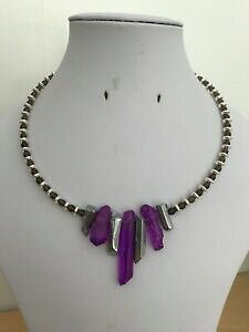 yzWG[EANZT[ w}^CgNH[ctr[YR[gNH[cV[hC[lbNXematite e quarzo fume perline amp; rivestito quarzo shard 17 collana filo della memor