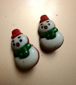 yzWG[EANZT[ {T^NX}Xj[XCOpupazzo natale novita orecchini a lobo festa di babbo segreto regalo fatto mano