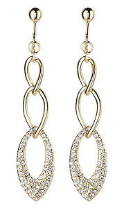 yzWG[EANZT[ NX^NbvCCOS[hCOorecchini a clipin oro orecchino collegato con cristalli chiaribisturi bitagliente g