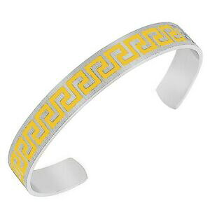 yzWG[EANZT[ XeXX`[S[hCG[Vo[c[gMVL[I[vGhedforce acciaio inox oro giallo argento bicolore greco chiave aperto estremita