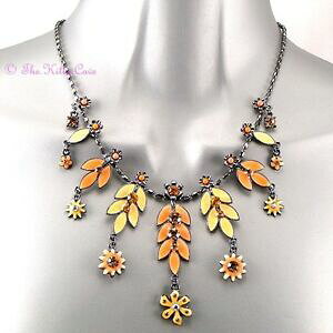 yzWG[EANZT[ gC[GiVbNlbNXretro eame smalto shabby chic natura fiore foglie collana con