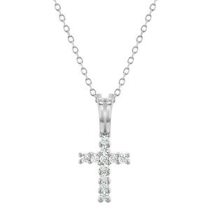 �y���������z�W���G���[�E�A�N�Z�T���[ �V���o�[�X�^�[�����O�g�����X�y�A�����g�o�v�e�B�Y���N���X�y���_���g�l�b�N���X925 argento sterling trasparente cz battesimo croce ciondolo collana 406cm