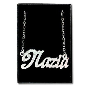 yzWG[EANZT[ i`XACfAzCgS[hbLlbNXbianco oro placcato collana con nomenaziaidea regalo per leisposa