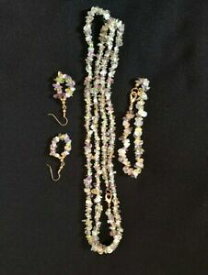 【送料無料】ジュエリー・アクセサリー ヴィンテージネックレスブレスレットコードイヤリングcollana vintage gemstone bracciale amp; orecchini cordati