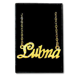 yzWG[EANZT[ fUCi[uChChuiACfAbLlbNXoro placcato collana con nomelubnaidee regalo per leidesigner damigelle