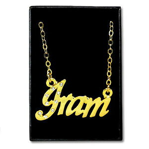 yzWG[EANZT[ uChChfUCi[ACfAS[hbLlbNXoro placcato collana con nomeiramidee regalo per leidamigelle designer