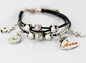 yzWG[EANZT[ S[hzCgy_gAiuXbgC[X^[NX}Xoro bianco ciondolo nome anna braccialecompleanno pasqua natale regali per lei