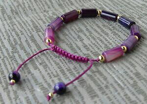 yzWG[EANZT[ XgNTZ~vVITyhvVITAK^R_pV[listra roxa semi preciosa pedra preciosa agata cordao pulseira bq7