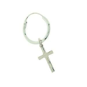 �y���������z�W���G���[�E�A�N�Z�T���[ ���R�u�V���g���E�X�����Y�V���o�[�X�^�[�����O�`���[���N���X�N���I�[���t�[�v�C�������Ojakob strauss da uomo argento sterling charm a croce orecchino a cerchio cr