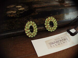 yzWG[EANZT[ XtXL[NX^OO[yhbgCOperidot verde crystal anelli orecchini realizzati con elementi swarovski