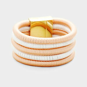 yzWG[EANZT[ AS[h[YzCg^bN}OlbguXbgtbNXueBbNdichiarazione rara oro rosa bianco metallizzato braccialetto magnetico da rocc